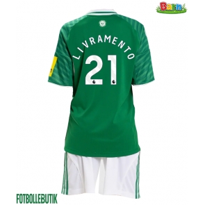 Newcastle United Tino Livramento #21 Bortaställ Barn 2025-26 Kortärmad (+ Korta byxor)